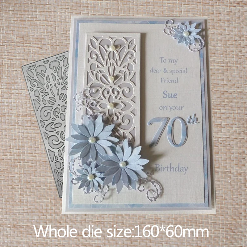 

Flower Rectangle Hollow Metal Die Cutting Dies For DIY Scrapbooking Photo Album Decorative Embossing Folder Die Cut New