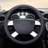 Housse de volant de voiture en cuir artificiel noir MEWANT pour Ford Focus CC Focus c-max Kuga Tourneo Connect Transit Connect ► Photo 2/6