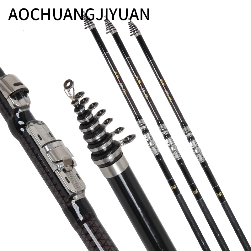 

2018 Hot Seling fishing rod Stream Hand Carbon Fiber Casting Telescopic Lightweight toughness Fishing Rods