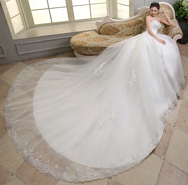 2017 New Arrival Retail Free Shipping Ruffle Lace Long Tail Wedding 2017 New Arrival Retail Free Shipping Ruffle Lace Long Tail Wedding Dresses Y Plus Size Vintage