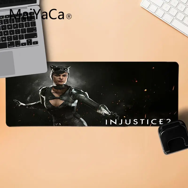 LockEdge 30X90cm MaiYaCa Новая печатная Женщина-кошка мультфильм уникальная настольная панель коврик для игровой мыши Большой Коврик Для Мыши Компьютерный коврик для ПК - Цвет: LockEdge 30X90cm
