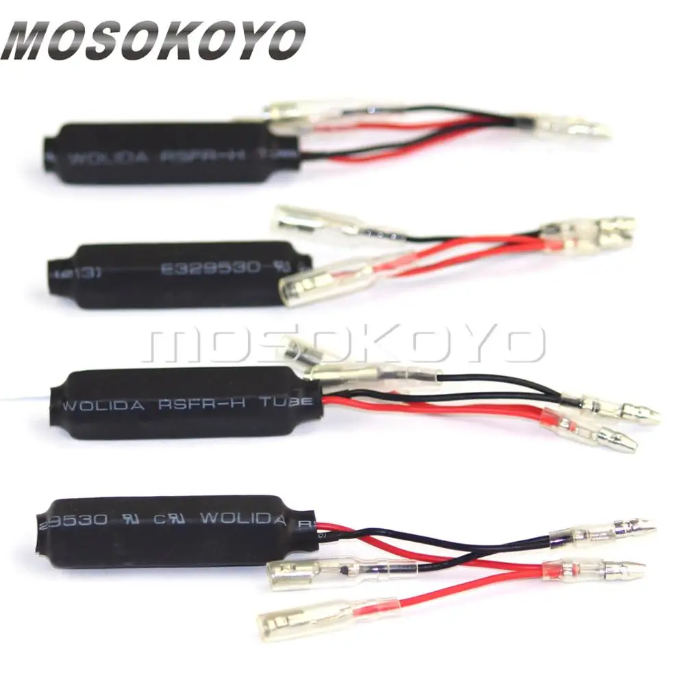 4 шт. мотоцикл поворотник резистор света адаптер мигалки Fix Error для Honda Kawasaki Suzuki - Цвет: 4 pieces