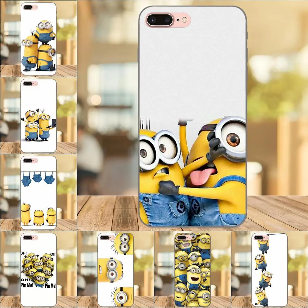 

For Huawei Honor 5A 6A 6C 7A 7C 7X 8A 8C 8X 9 10 P8 P9 P10 P20 P30 Mini Lite Plus TPU Cellphone Black Gru Minions Army