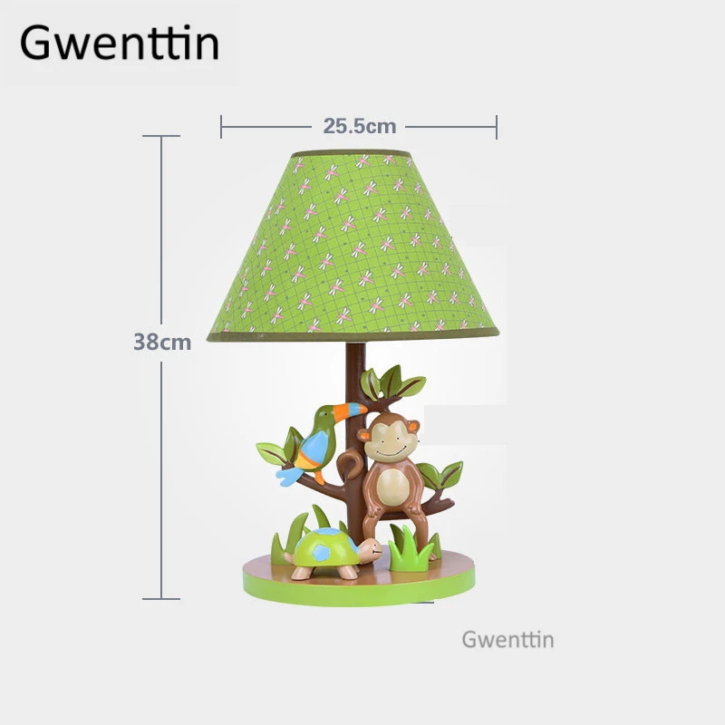 Мультяшные полимерные обезьяна настольные лампы Современные светодиодная подставка стол свет для детская спальня прикроватный Главная