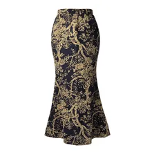 Женская юбка в стиле ретро на каждый день в стиле «рыбий хвост», элегантная облегающая женская юбка из хлопка и льна, Женская юбка синего, красного, желтого, красного, темно-синего цвета