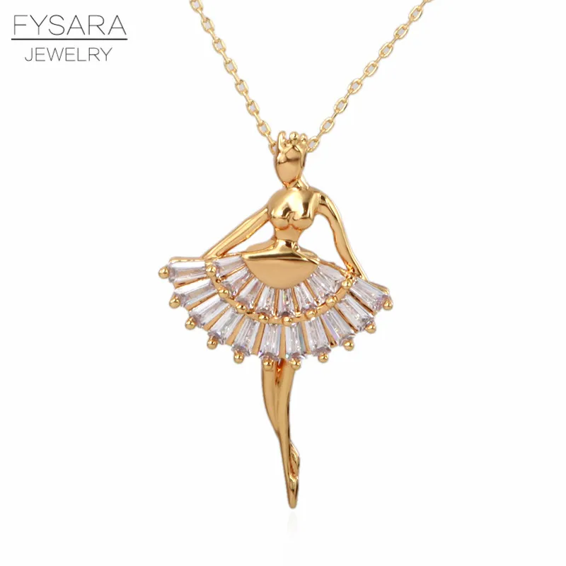 Женское ожерелье с подвеской в виде Танцующей Балерины|crystal necklace|necklaces for womenpendant