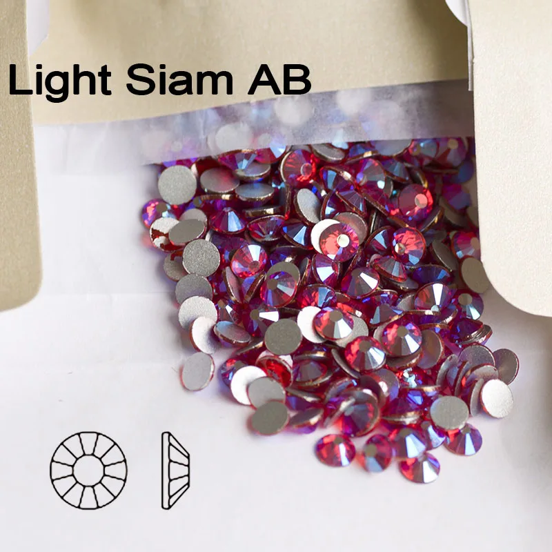 SS16 SS20 AB не горячей фиксации стразы с плоской задней частью стразы кристаллы стразы аксессуары для одежды украшения костюма - Цвет: Light Siam AB