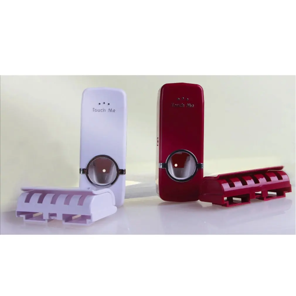 ABS держатель для зубных щеток универсальный настенный органайзер для зубных щеток с автоматическим дозатором зубной пасты
