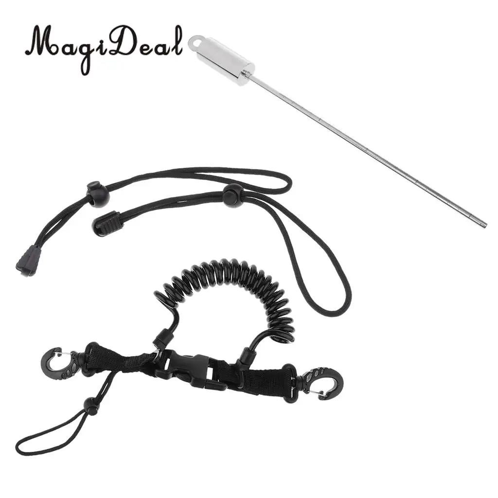 MagiDeal Heavy Duty Scuba Diving Coil Lanyard & Lobster Stick Pointer