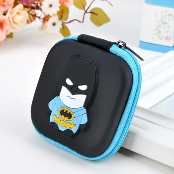 

Mini Cute Wallet Anime Batman Silicone Coin Bag porte monnaie Cartoon Hero Headset Holder Purse Gift Men Women Coin Wallets