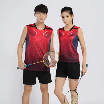 

Adsmoney new couples badminton wear quick-drying tennis t-shirt + shorts fitness sportswear table tennis clothing