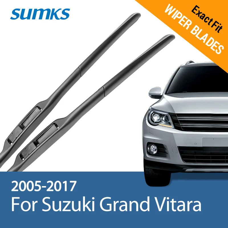 

SUMKS Wiper Blades for Suzuki Grand Vitara 19"&19" Fit Hook Arms 2005 2006 2007 2008 2009 2010 2011 2012 2013 2014 2015 2016