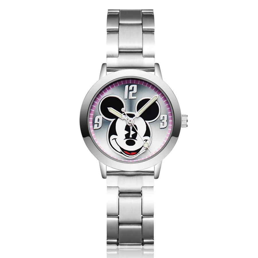 

Cute Cartoon Mickey Minnie Mouse style Children's Watches Kids Student Girls boys Quartz Metal steel Wrist Watch JA19