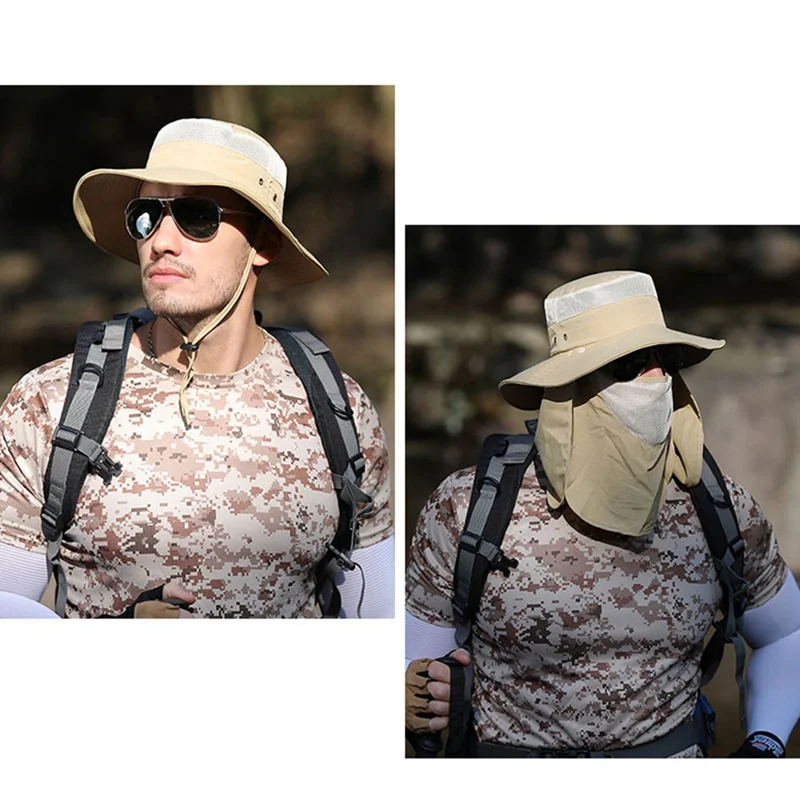 

Fishing Caps Men Women Quick Dry 360 Degree Sunshade UV Protection Removable Face Mask Ear Neck Cover Sports Cap