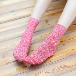 Mori Girl Стиль Мягкий хлопок Носки для девочек Теплые зимние короткие носки без пятки модный аксессуар Для женщин разные цвета подарки