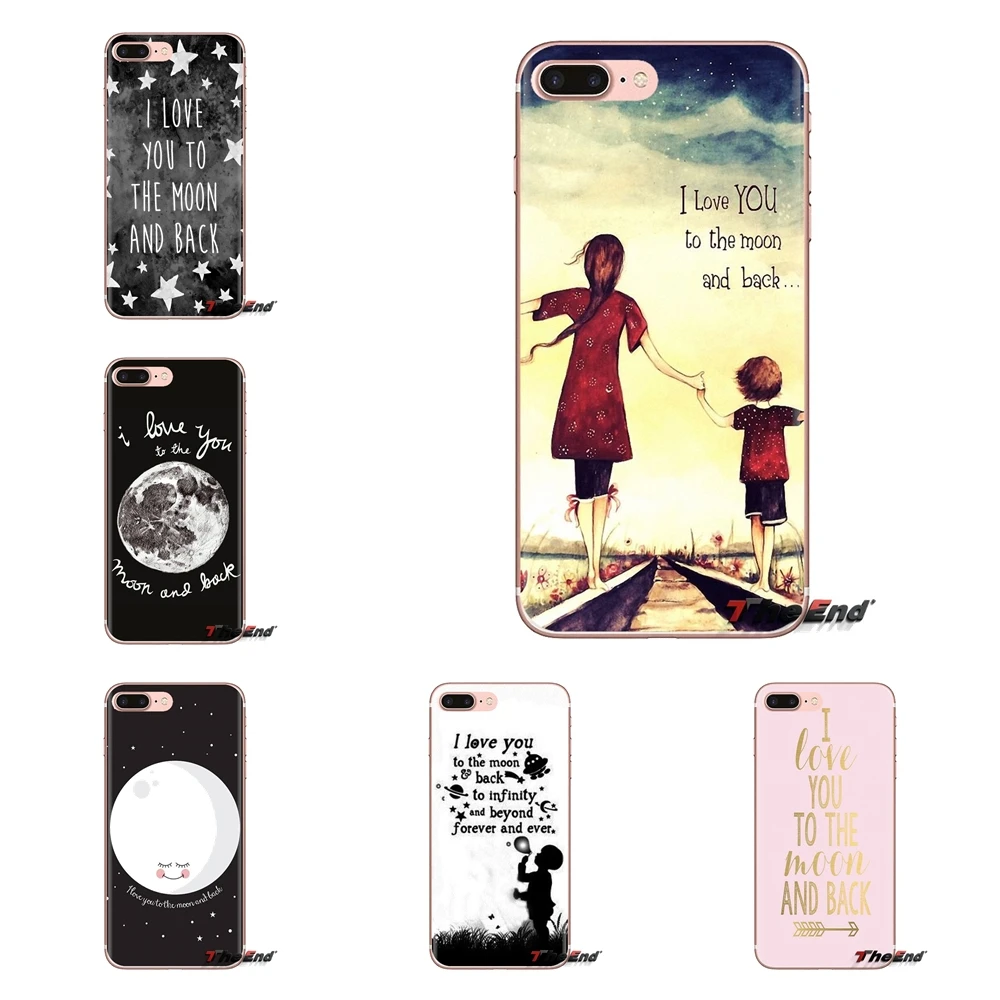 

For Oneplus 3T 5T 6T Nokia 2 3 5 6 8 9 230 3310 2.1 3.1 5.1 7 Plus 2017 2018 I Love You To The Moon And Back Art Phone Cover Bag