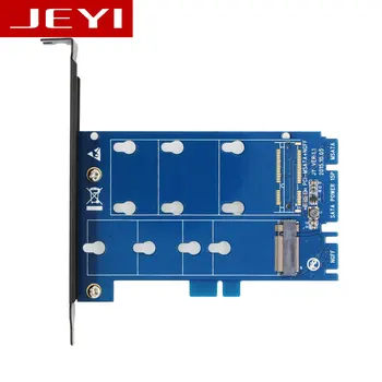 

JEYI SK2 NGFF M.2 SATA TO SATA3 adapter card dual interface two with conversion add on card High Speed SATA3 Support ALL Size