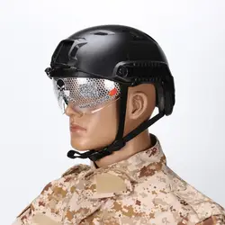 Велосипедный Спорт Airsoft Пейнтбол игра Военная Униформа Тактический BJ Тип База Jump Шлем с защитные очки ОНВ Крепление боковой направляющей