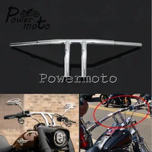 Т-бар хромированный мотоцикл " Руль Т-образный 30" Ширина " до 1-1/4" конический бар для Harley Sportster Кафе Racer Touring Chopper