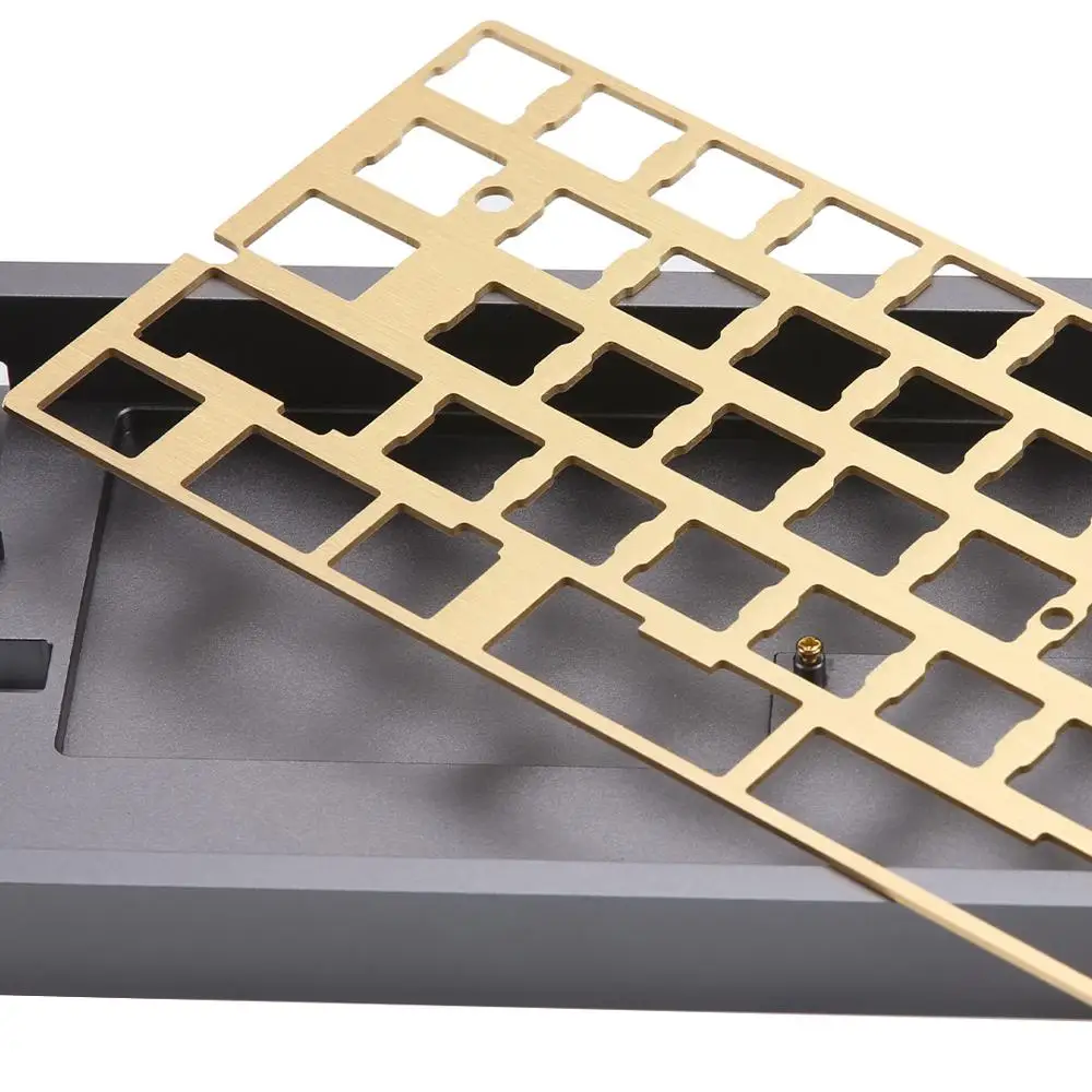 KBDfans Новое поступление отделка волосяного покрова латунная 60 пластина diy