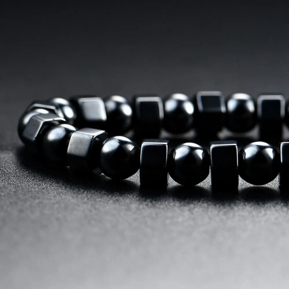 JAVRICK унисекс ожерелье из гематита с магнитной терапией черный Здоровье женщин мужчин ювелирные изделия бусины