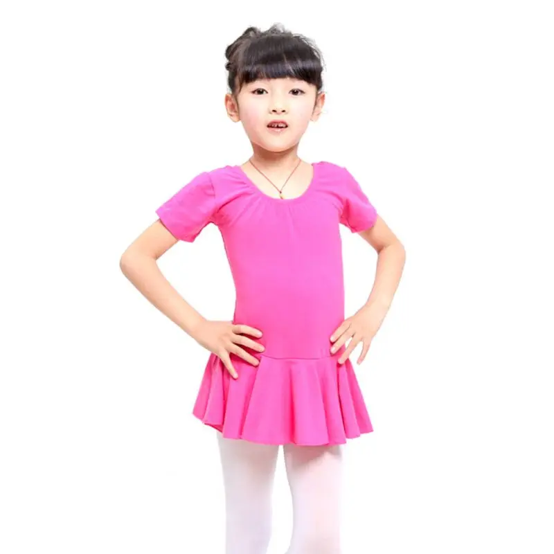 

2017 4-12Y Kid Girls Leotard Gymnastics Ballet Dance Dress Dancewear Clothes
