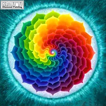 

Full Square/Round Drill 5D DIY Diamond Colored flowers 3D Embroidery Cross Stitch Mosaic Rhinestone Decor HYY