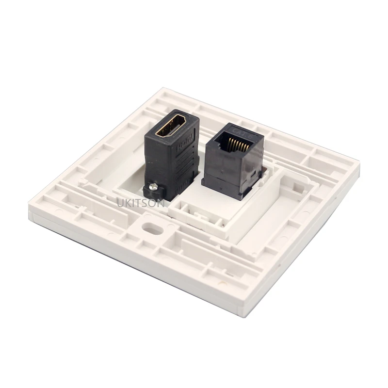 Generic White Color Hdmi2.0 With Cat6 Rj45 Lan Female To Female Wall