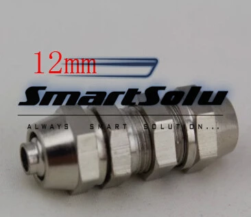

free shipping 2pcs/lots brass quick connectors for 12mm hose bulkhead pipe fitting, pneumatic fitting