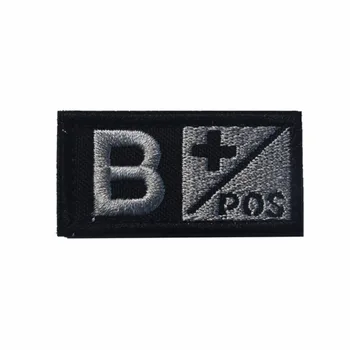 

New Style Blood Type A B O AB Style Rectangle Embroidery Flag Tactical Patch Applique Armbands Badge Strap