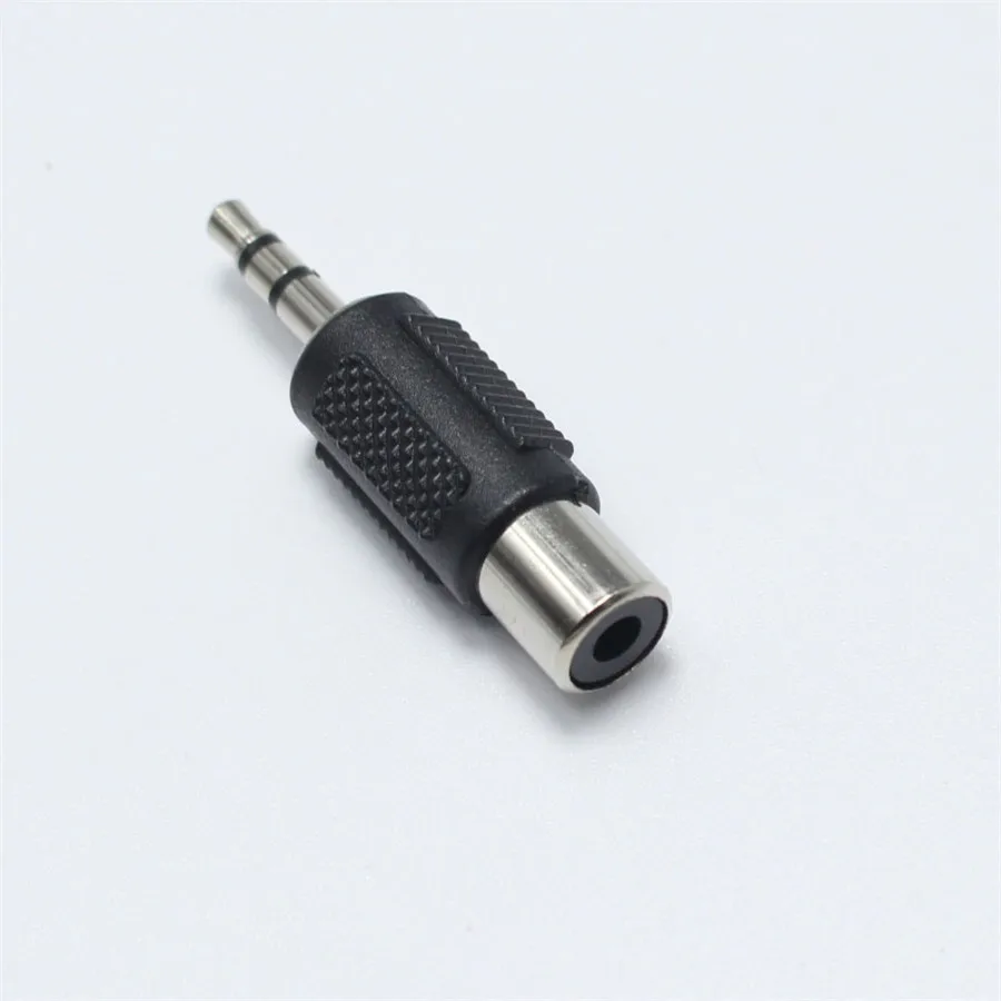 2 шт. 3 5 мм полюсный стерео штекер на RCA гнездо Аудио адаптер разъем|plug socket connector|plug