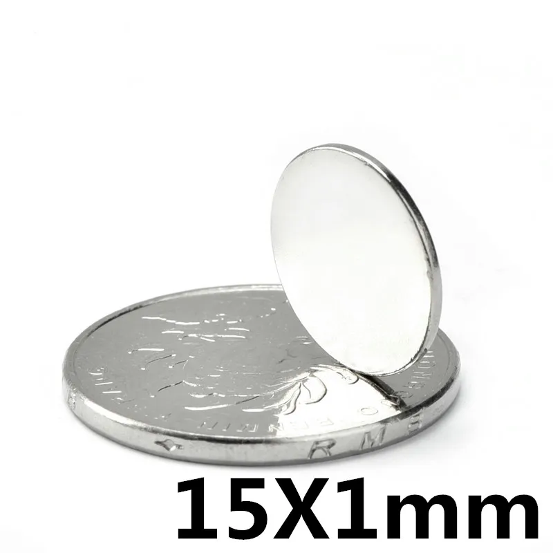

20pcs 15* 1mm super strong neodymium magnet N35 disc permanent magnet rare earth art process neodymium iron boron magnet