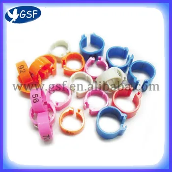 

80000pc free shipping Plastic clip Pigeon Ring in 10 colors