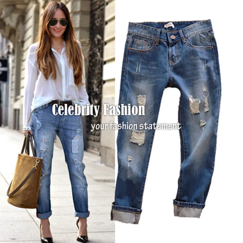 Popular Boyfriend Ripped Jeans Women-Buy Cheap Boyfriend Ripped ... Popular Boyfriend Ripped Jeans Women-Buy Cheap Boyfriend Ripped ...