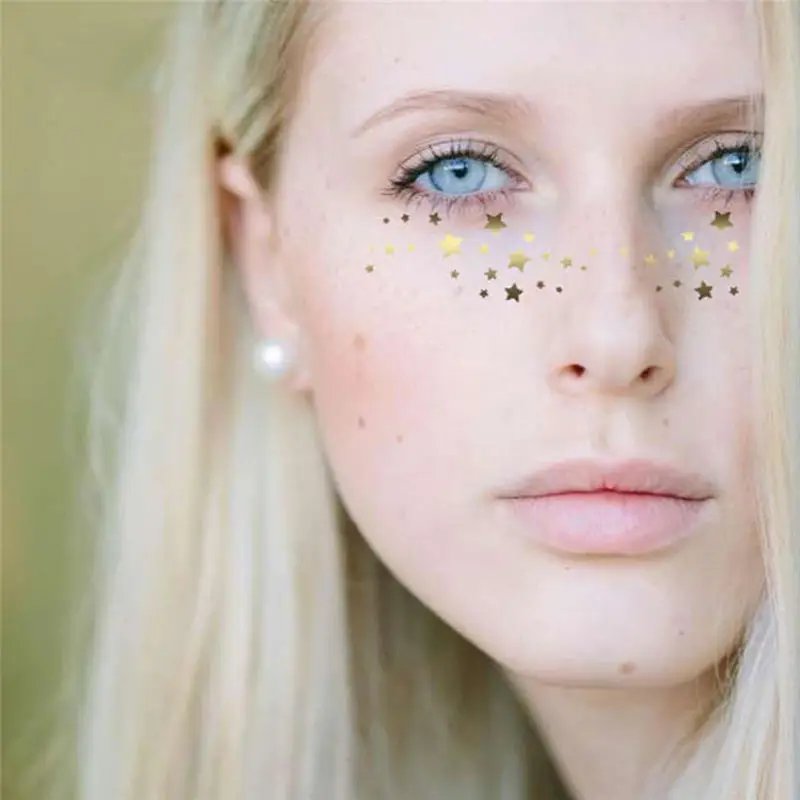 1 ورقة الذهب الوجه فلاش الوشم StickersFashion للماء منعت النمش يشكلون هيئة الفن العين الشارات العروس القبيلة حزب 1 ورقة الذهب الوجه فلاش الوشم StickersFashion للماء منعت النمش يشكلون هيئة الفن العين الشارات العروس القبيلة حزب