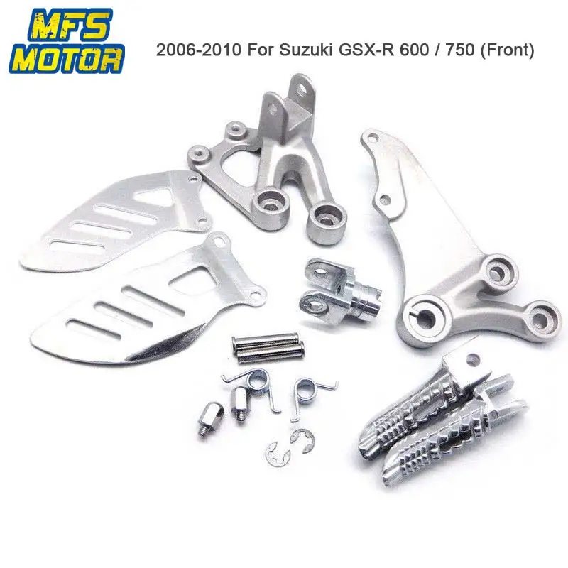 Front Rear Passenger Foot Pegs For Suzuki GSXR1000 GSXR750 GSXR600 Bracket Footrests Footpegs GSXR 1000 600 750 Foot Rests - Цвет: MT390-004