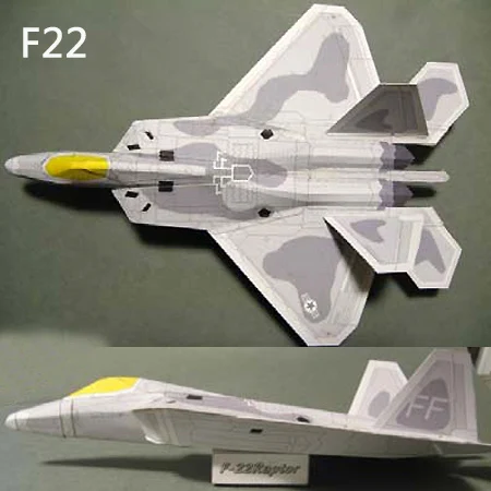 F22 Raptor Stealth Fighter военный самолет стерео Бумажная модель игрушки компактная Бумажная модель