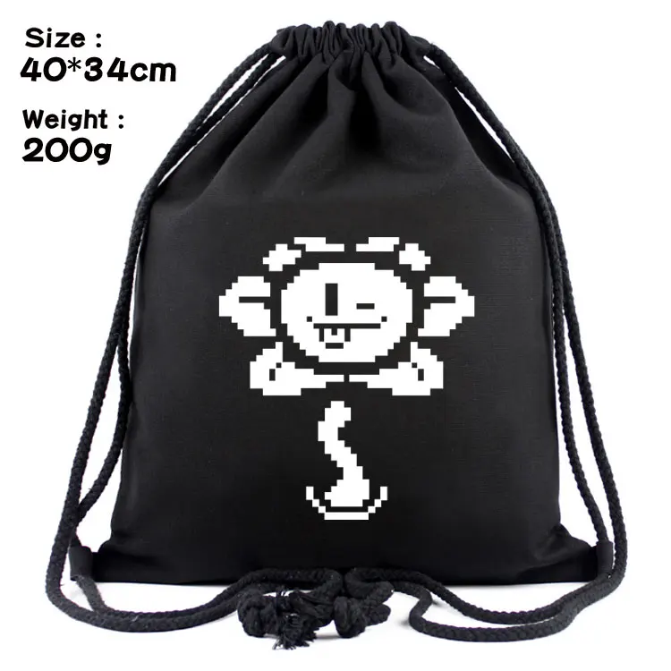 Jogo undertale sans lona drawstring bags toriel