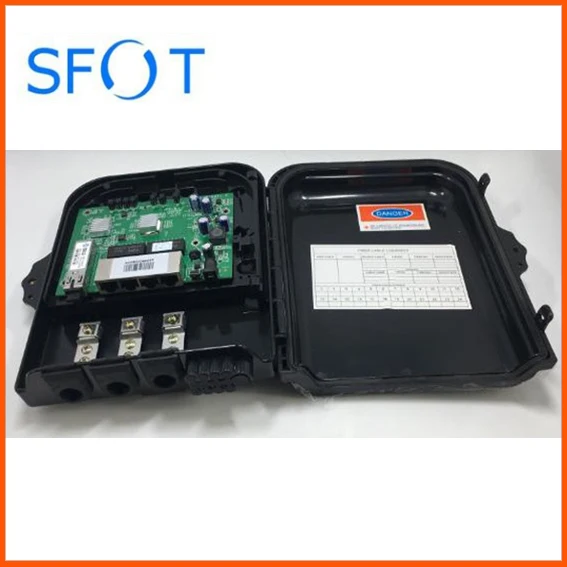 

4 ports Poe Reverse EPON ONU pcb board with FTTH termination box, waterproof IP65 box