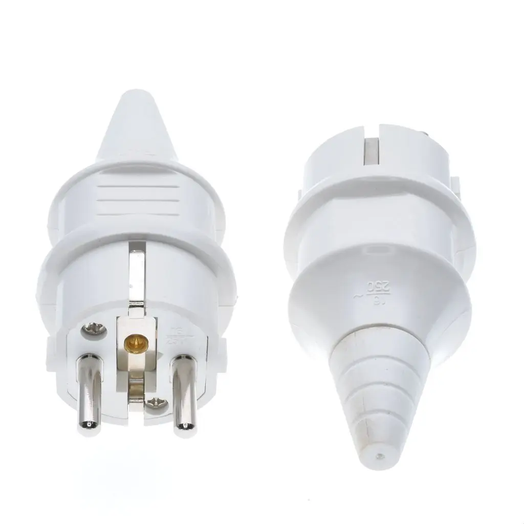 

4000W Waterproof IP54 EU Plug Industrial Electric Power Male Schuko Plug Rewireable Socket Outlet Adaptor Extension Cord