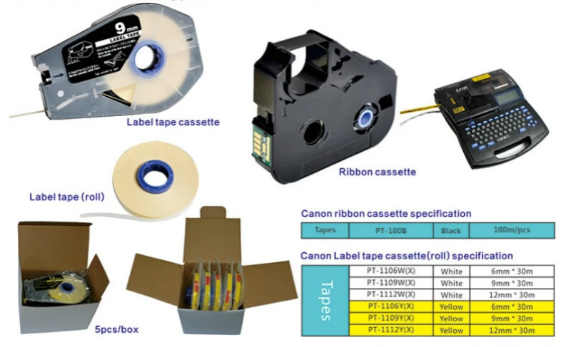 label tapes PT-1109Y for Canon -4