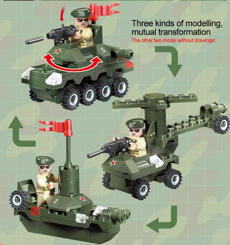 805 69pcs Military Constructor Model Kit Blocks Compatible LEGO Bricks Toys for Boys Girls Children Modeling 805 69pcs Military Constructor Model Kit Blocks Compatible LEGO Bricks Toys for Boys Girls Children Modeling