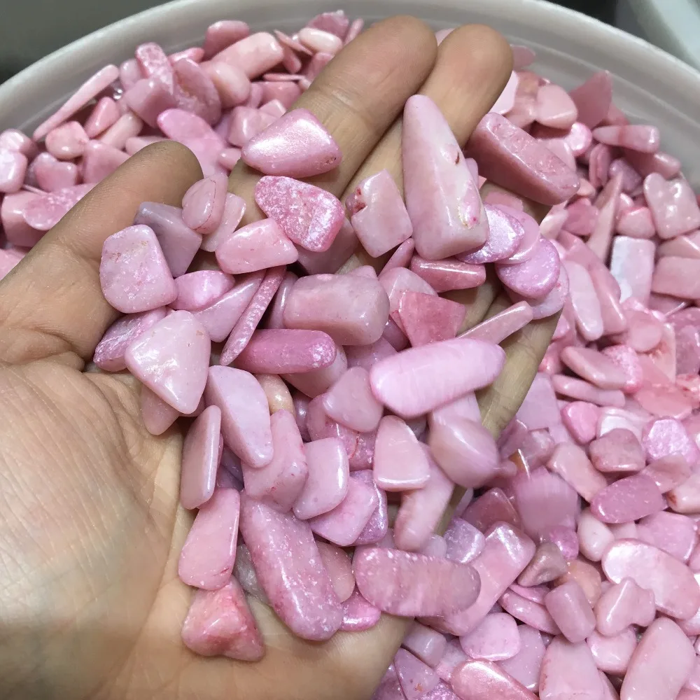

Natural Pink mineral Polished rock Crystal gravel Stone Semi-Precious Stone for decoration