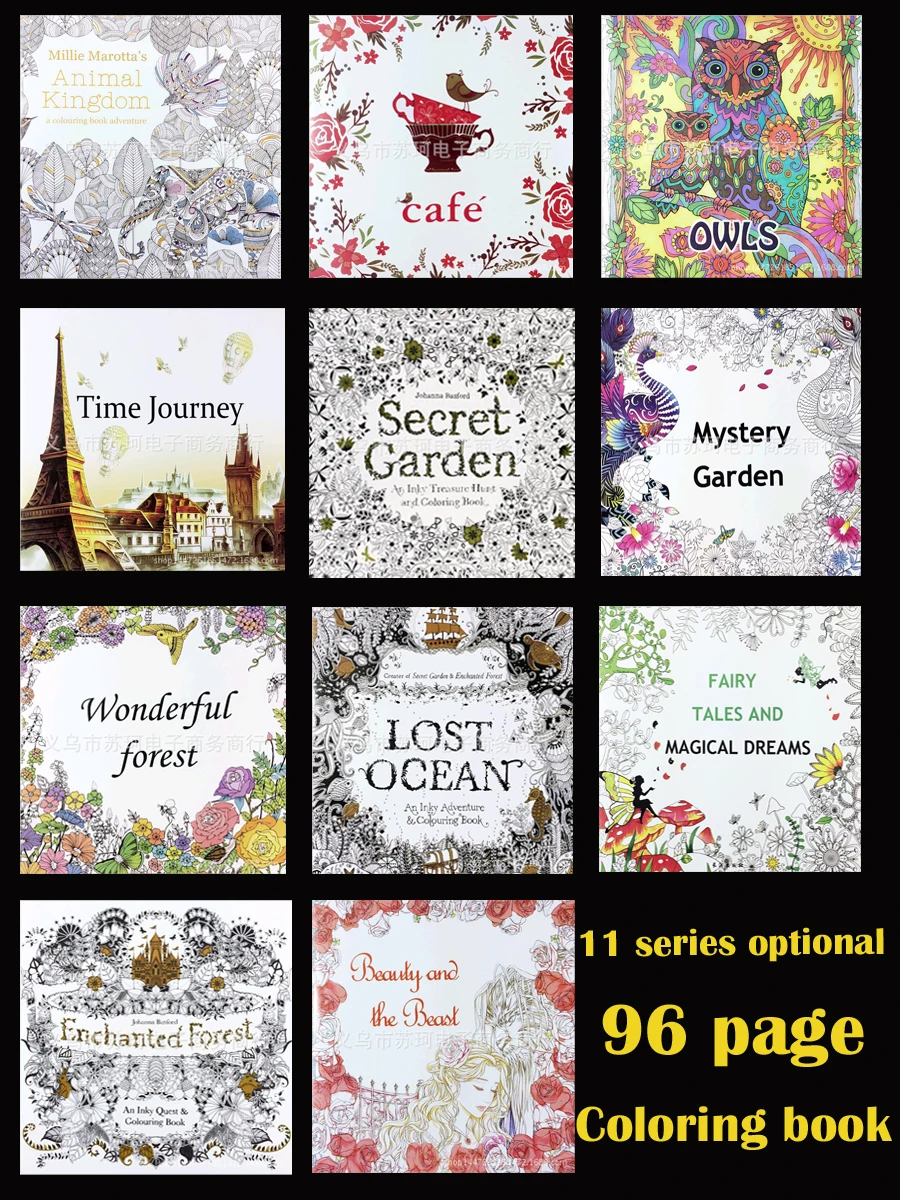 11 Optional 1 PCS Secret Garden Coloring Animal Kingdom Decompression The Of