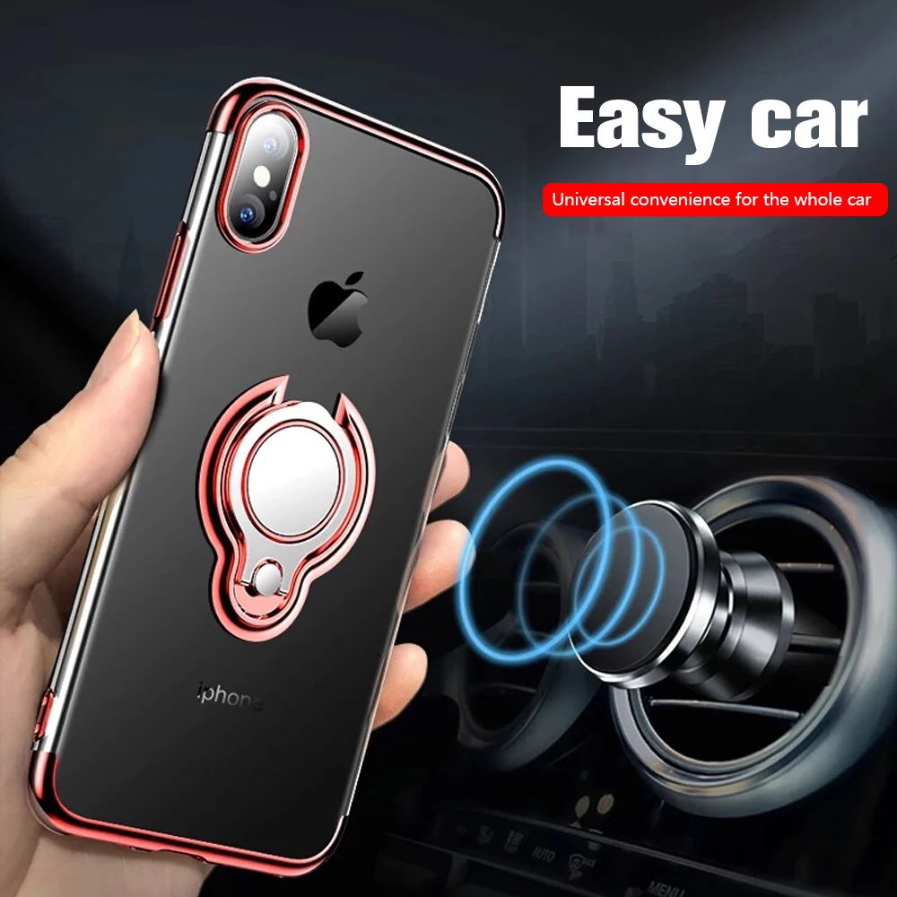 Ring Fall Für iphone 7 Plus Fall Für iphone XS Max Fall 360 Coque Für iphone 6 S Plus 6 8 X XS XR 1