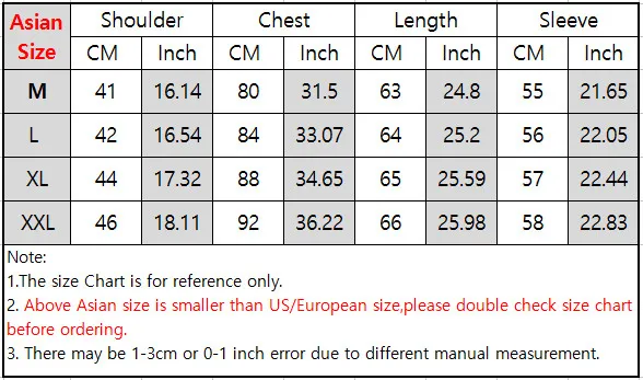 Men S Sweater Size Chart