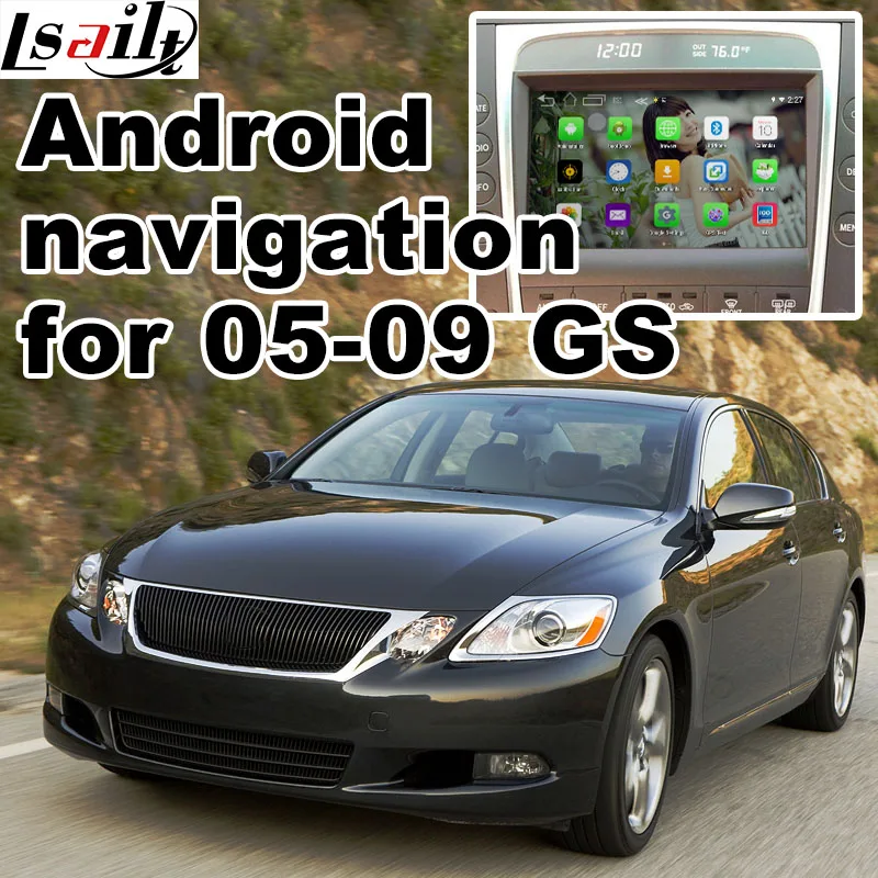 Android 6 0 GPS navigation box for Lexus GS450h GS300 2005 2009 video interface box with