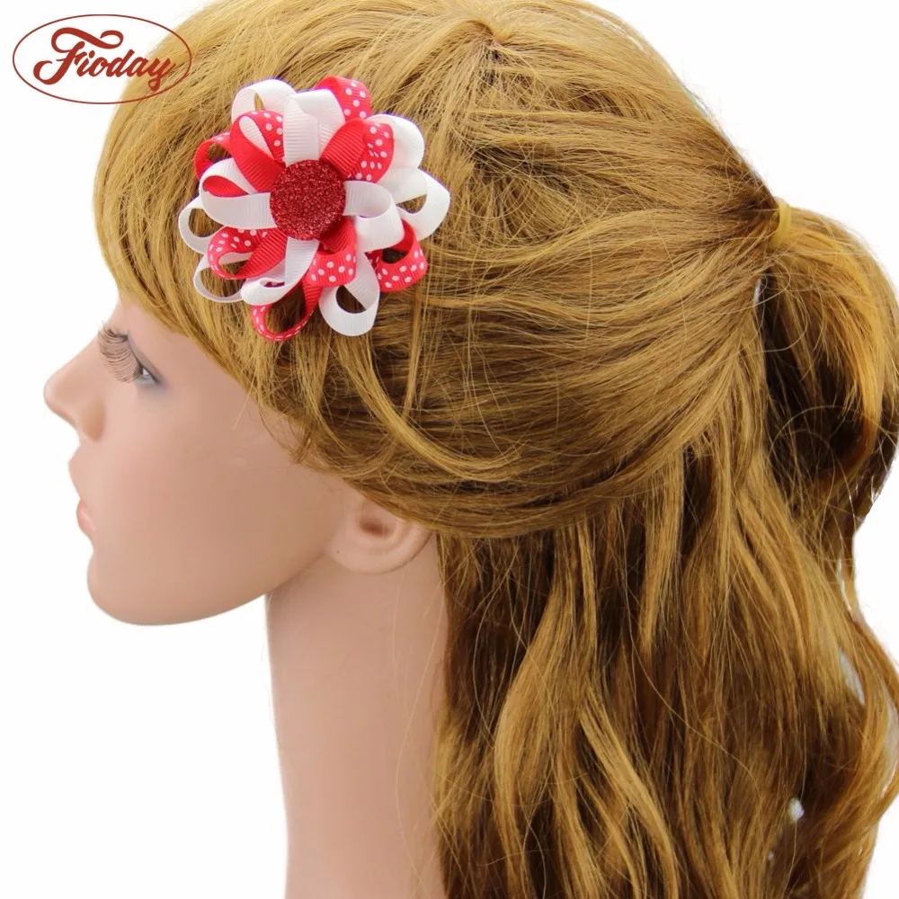 Fioday Новый 10 шт 3 "заколка для волос в форме цветка девушка шпилька Hairbow клипы для девочек детей аксессуары для волос для детей Прямая доставка