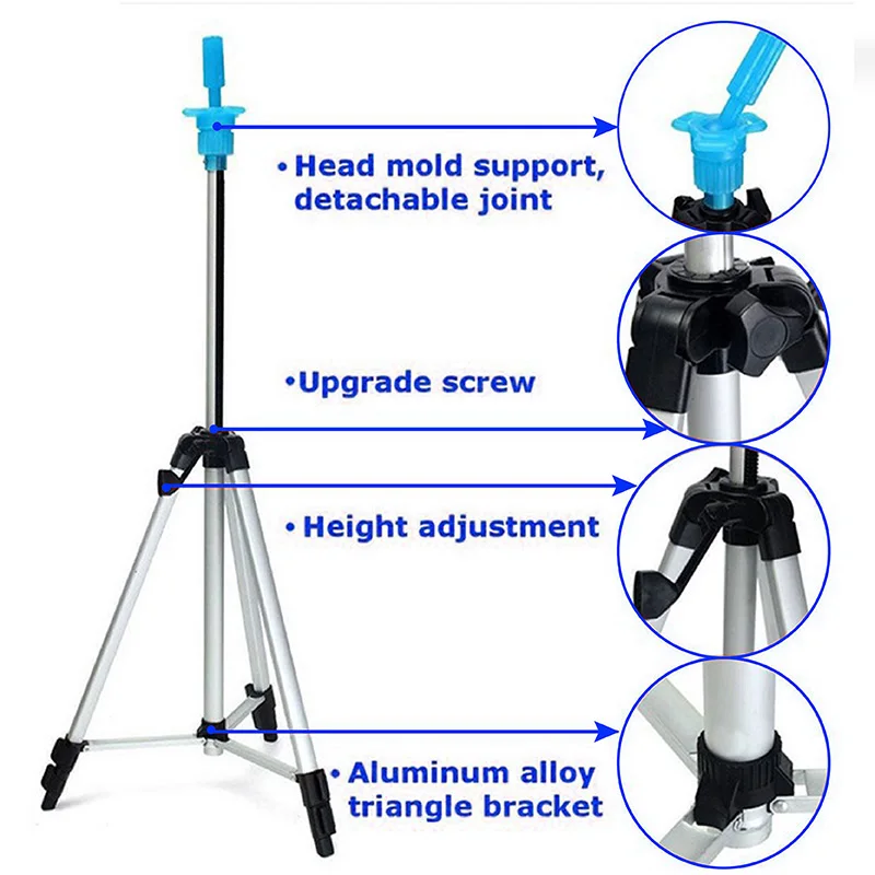 Регулируемый тренировочный держатель Манекен головной парик подставки Инструменты парикмахерская головка штатива салон накладная головка держатель для волос зажим