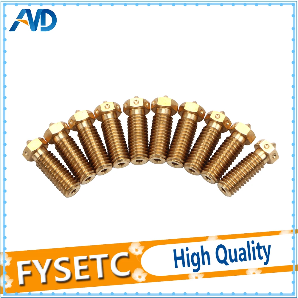 

10pcs Top Quality V6 Volcano Nozzle For 3D Printers Hotend Volcano Upgrade Kit For E3D Volcano Hotend 1.75mm Filament